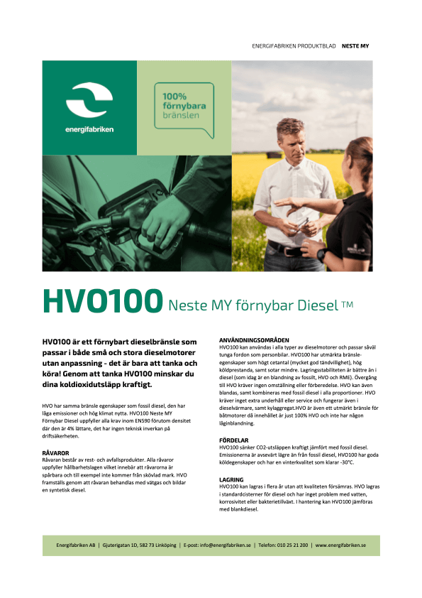 HVO100, Neste MY Förnybar Diesel.